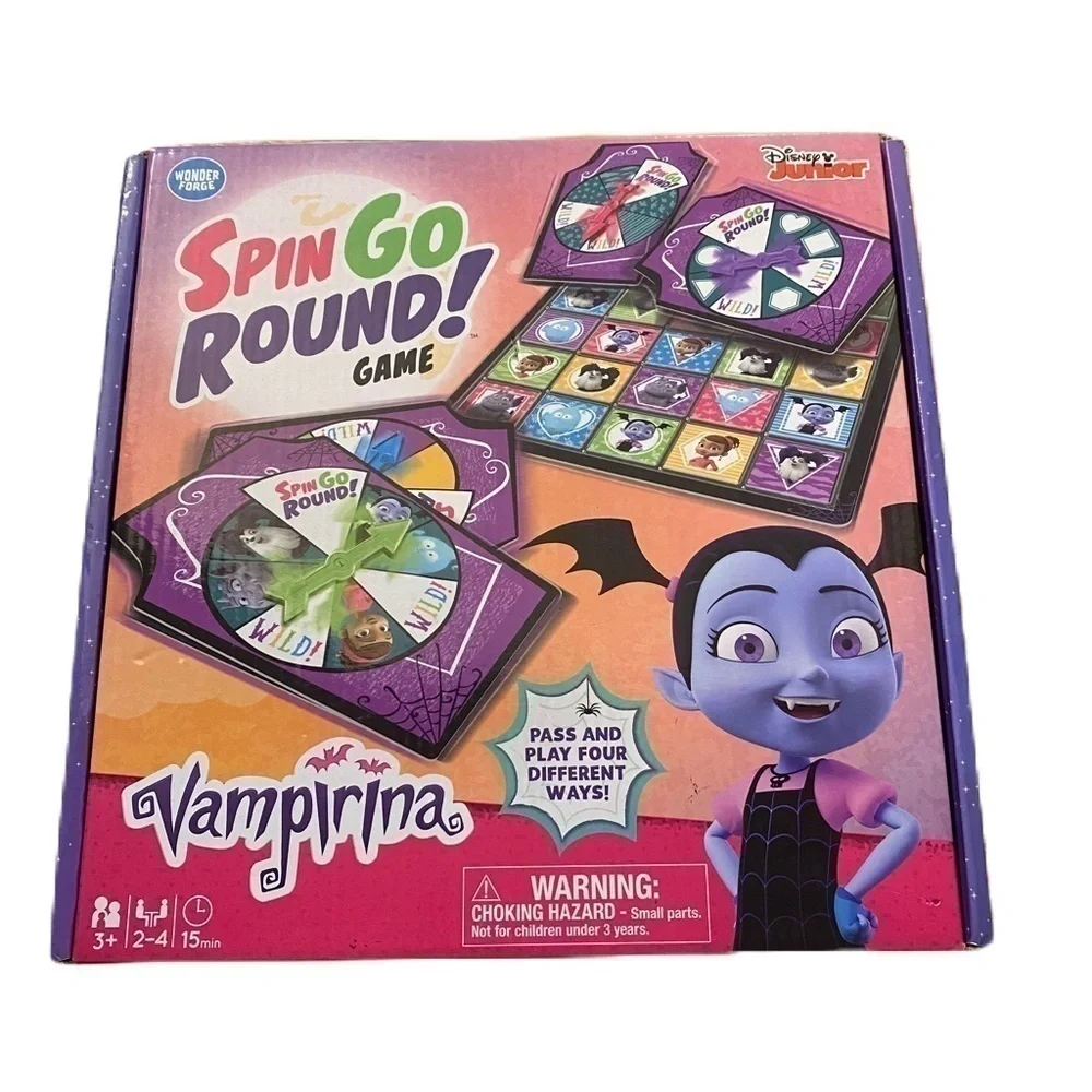 Disney Vampirina Spin Go Round Board Game Kids Toy Purple